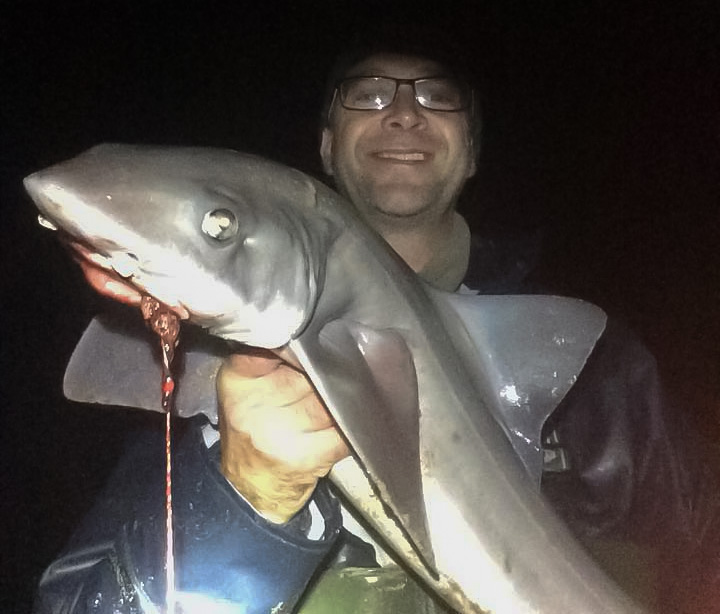 Dave Brown with a 9½lb smoothhound