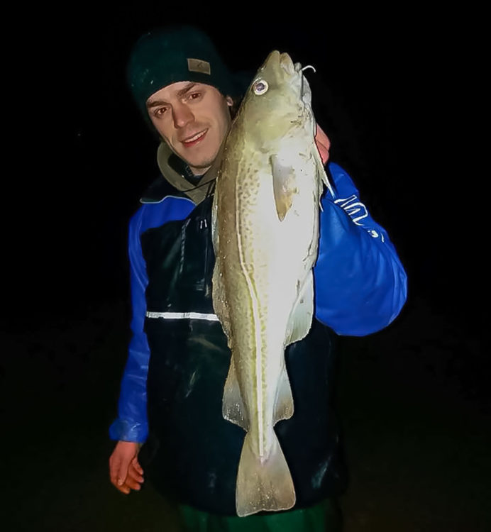 Ben Callighan with a cracking cod