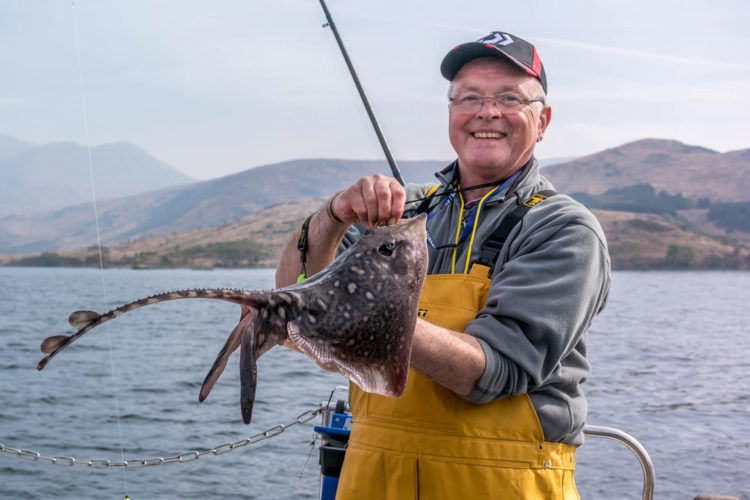 Tom Lessels with an Etive thornback